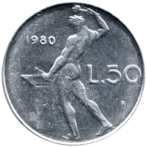 Preview 50 Lire, 1980 reverse