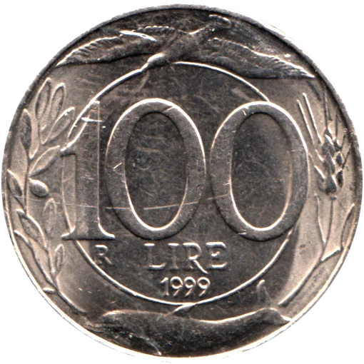 100 Lire, 1999 Reverse