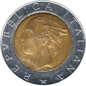 Preview 500 Lire, 1988 obverse