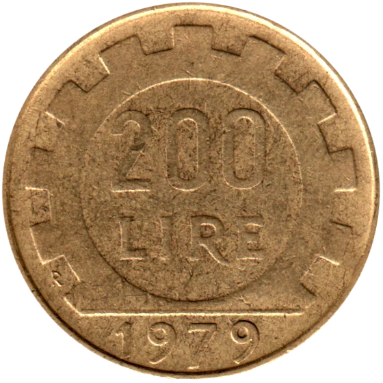 200 Lire, 1979 Reverse