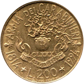 Preview 200 Lire, 1994 reverse