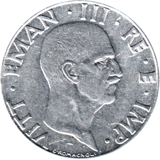 50 centesimi, 1940 Obverse