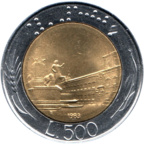 500 Lire, 1983 Reverse