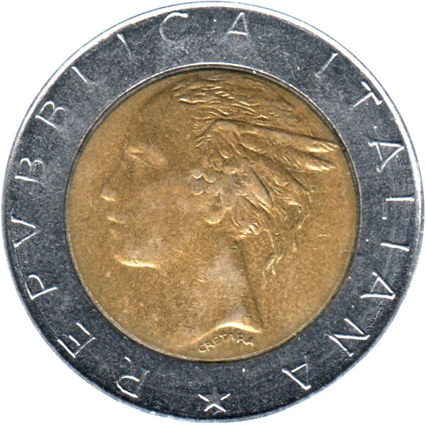 500 Lire, 1987 Obverse