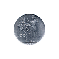 Preview 100 Lire, 1968 reverse