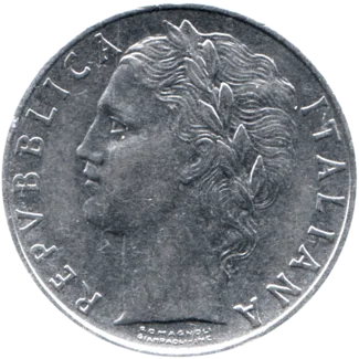 Preview 100 Lire, 1965 obverse