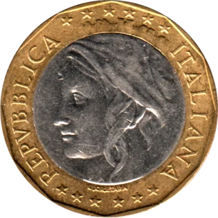 Preview 1000 Lire, 1997 obverse