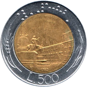 Preview 500 Lire, 1982 reverse