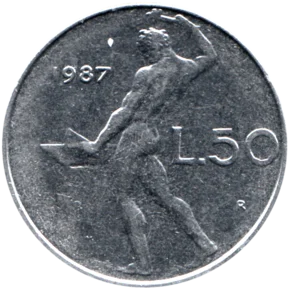 Preview 50 Lire, 1987 reverse