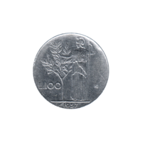 Preview 100 Lire, 1957 reverse