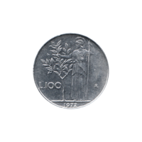 Preview 100 Lire, 1972 reverse