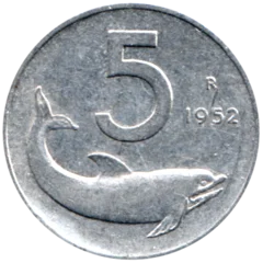Preview 5 Lire, 1952 reverse