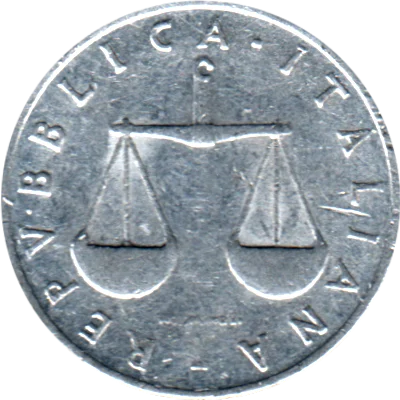 Preview 1 Lira, 1955 obverse