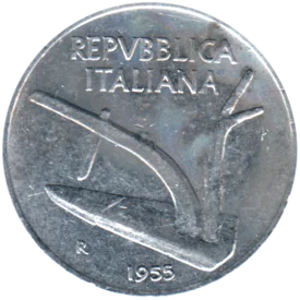 Preview 10 Lire, 1955 obverse