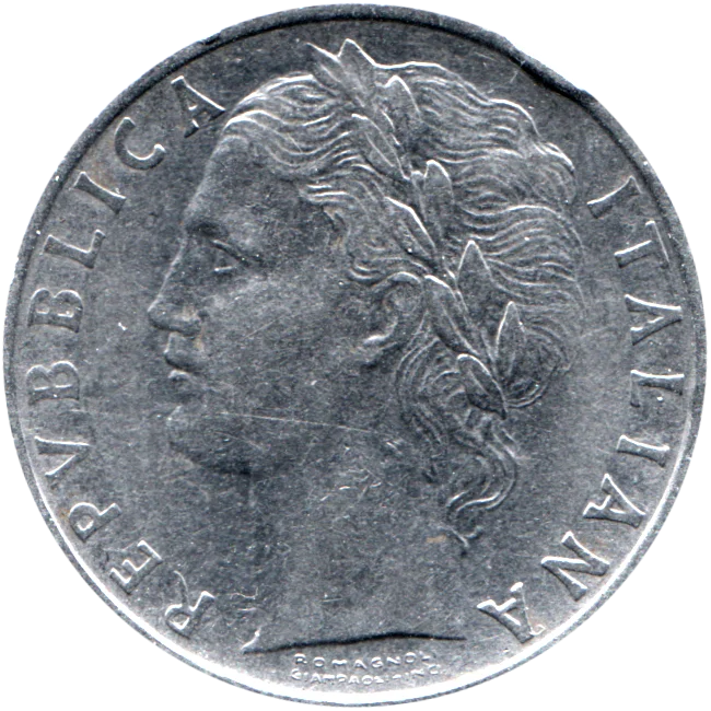 100 Lire, 1961 Obverse