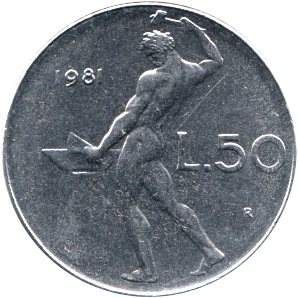 50 Lire, 1981 Reverse