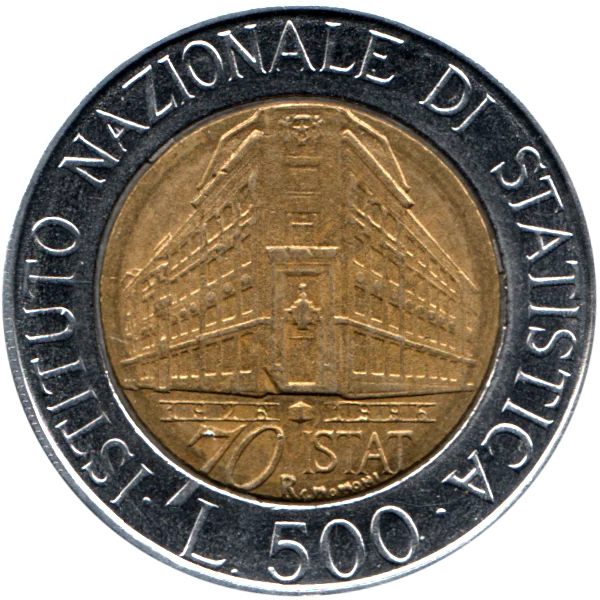 500 Lire, 1996 Reverse