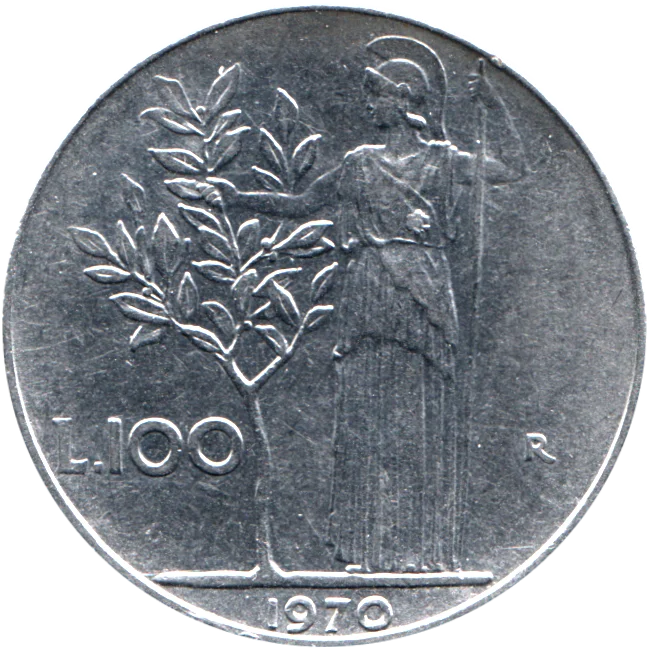 100 Lire, 1970 Reverse