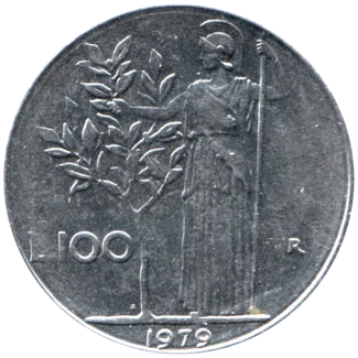 Preview 100 Lire, 1979 reverse