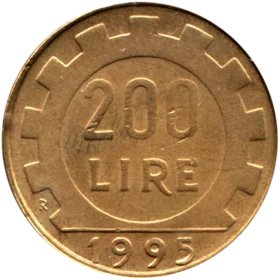 Preview 200 Lire, 1995 reverse