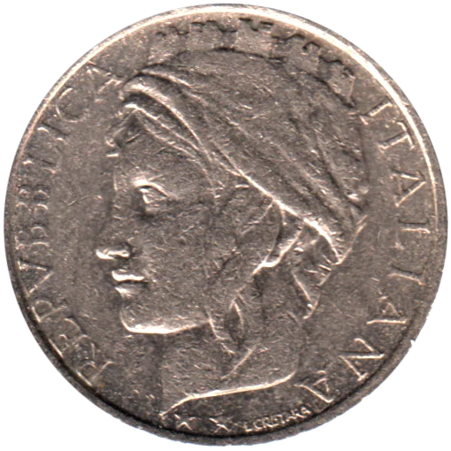 100 Lire, 1997 Obverse