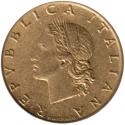 Preview 20 Lire, 1972 obverse