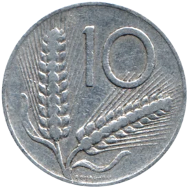 Preview 10 Lire, 1954 reverse