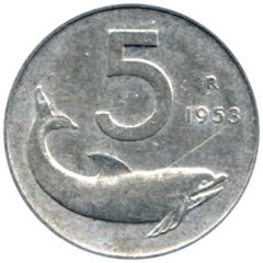 Preview 5 Lire, 1953 reverse