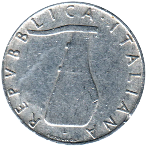 5 Lire, 1954 Obverse