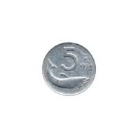 Preview 5 Lire, 1954 reverse