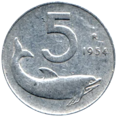Preview 5 Lire, 1954 reverse
