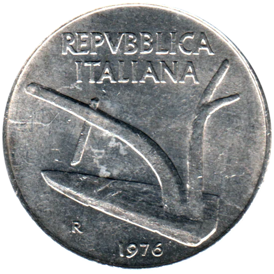 10 Lire, 1976 Obverse