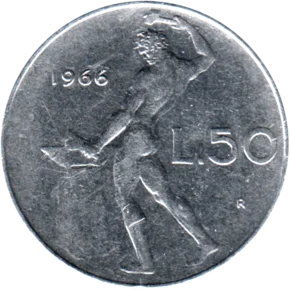 Preview 50 Lire, 1966 reverse