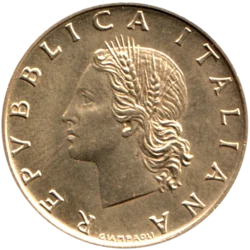 Preview 20 Lire, 1969 obverse