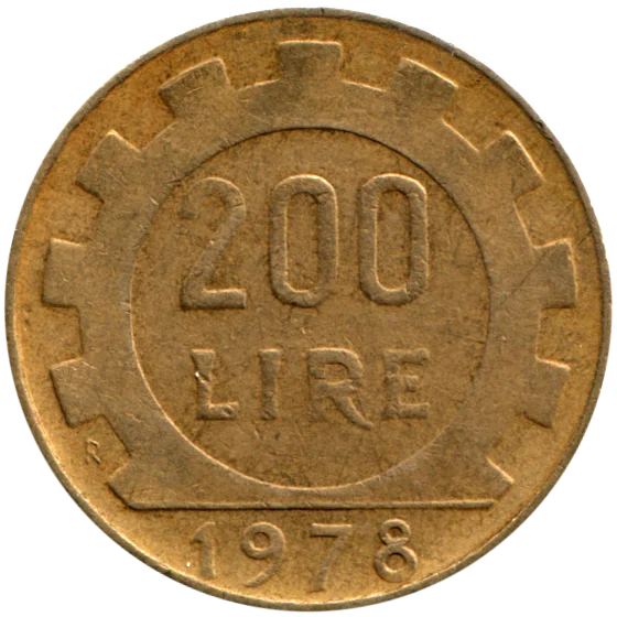 200 Lire, 1978 Reverse