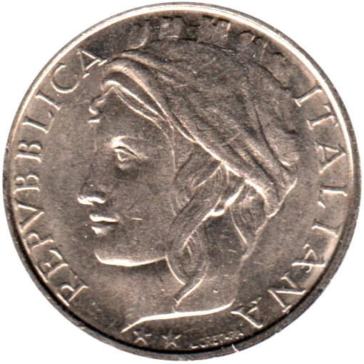100 Lire, 1996 Obverse