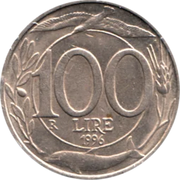 Preview 100 Lire, 1996 reverse