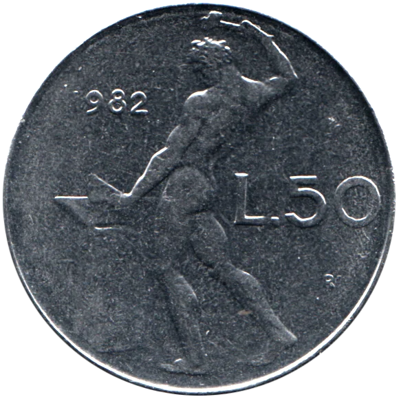 50 Lire, 1982 Reverse