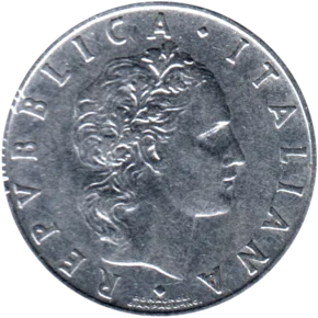 Preview 50 Lire, 1956 obverse