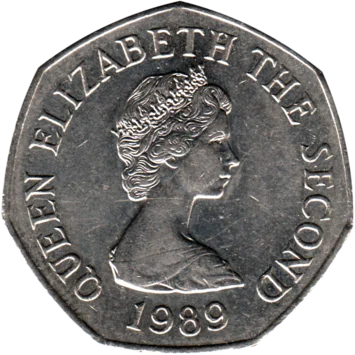 Preview 50 pence, 1989 obverse