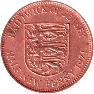 ½ penny, 1971 Reverse