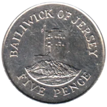 Preview 5 pence, 1990 reverse