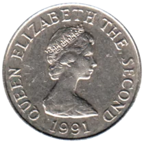 Preview 5 pence, 1991 obverse