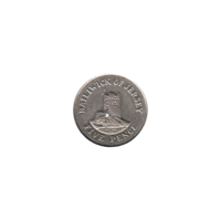 Preview 5 pence, 1991 reverse