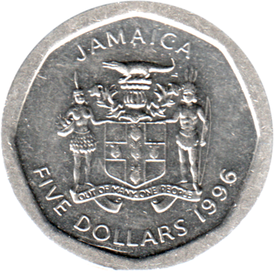 5 Dollars, 1996 Reverse
