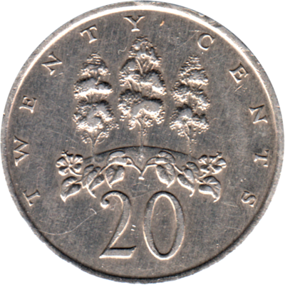 20 cents, 1969 Reverse