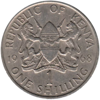 Preview 1 Shilling, 1968 reverse