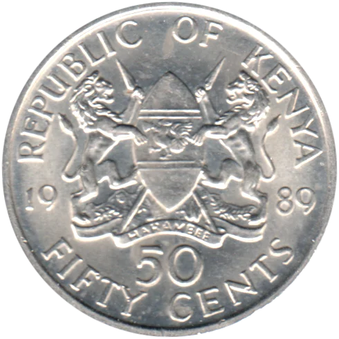 50 cents, 1989 Reverse