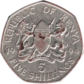 Preview 5 Shillings, 1994 reverse