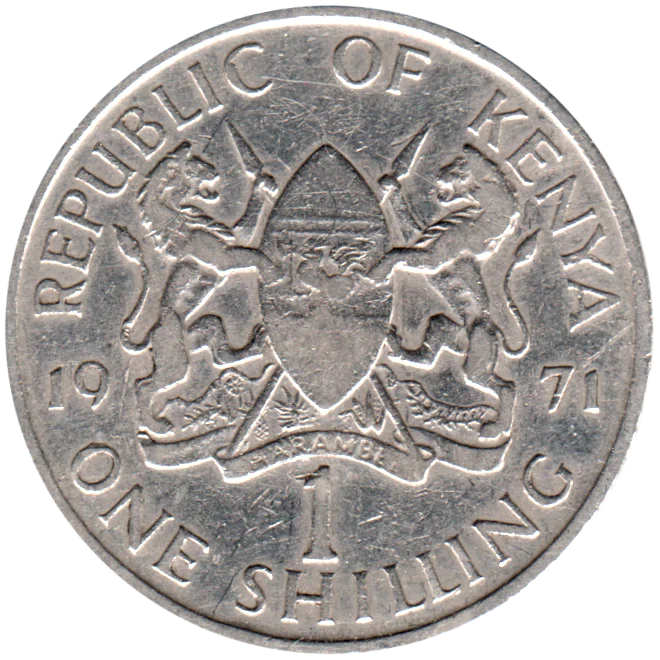 1 Shilling, 1971 Reverse